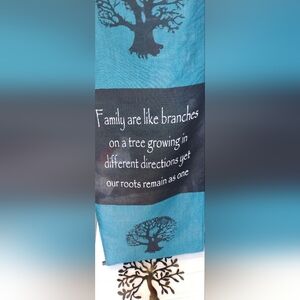 Tree of Life Metal Art Work Wall Hanging With Long Banner